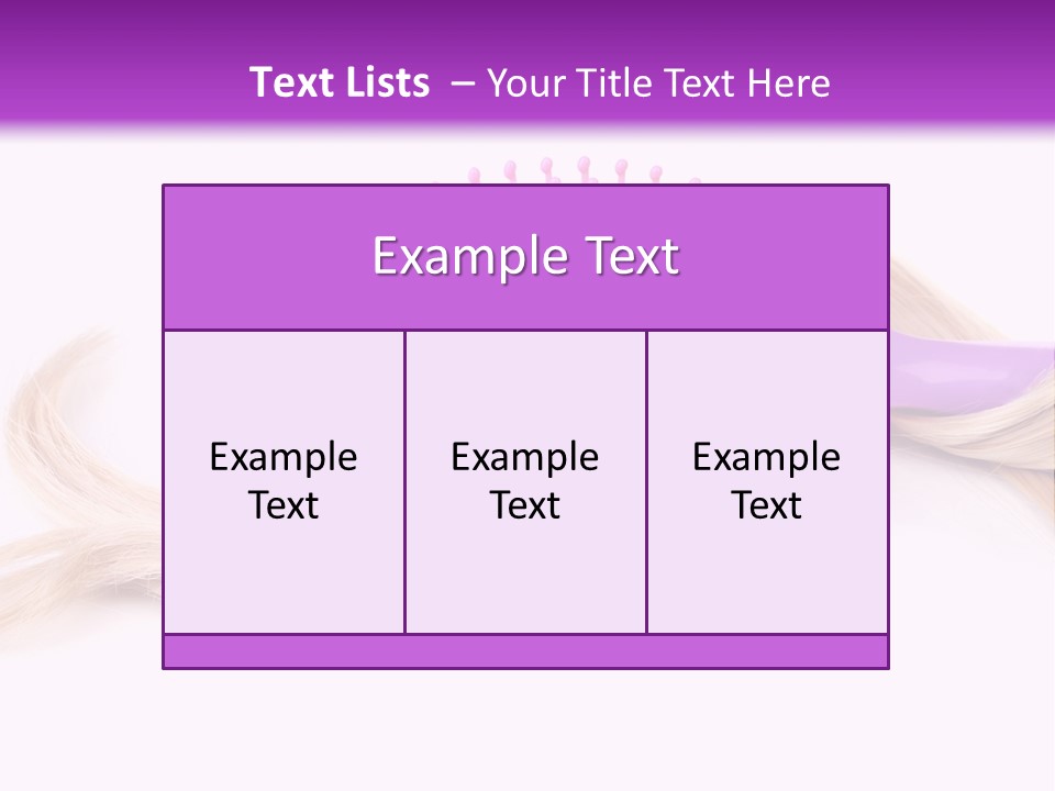 Texture Hairstyle Pink PowerPoint Template