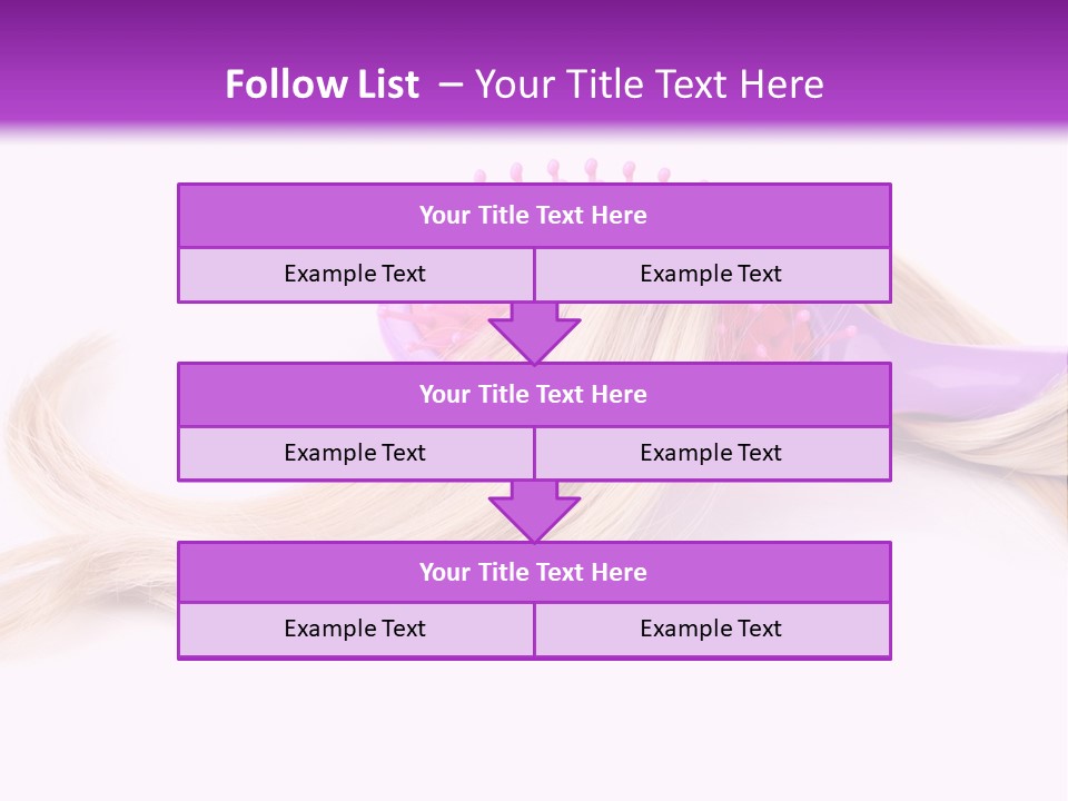 Texture Hairstyle Pink PowerPoint Template