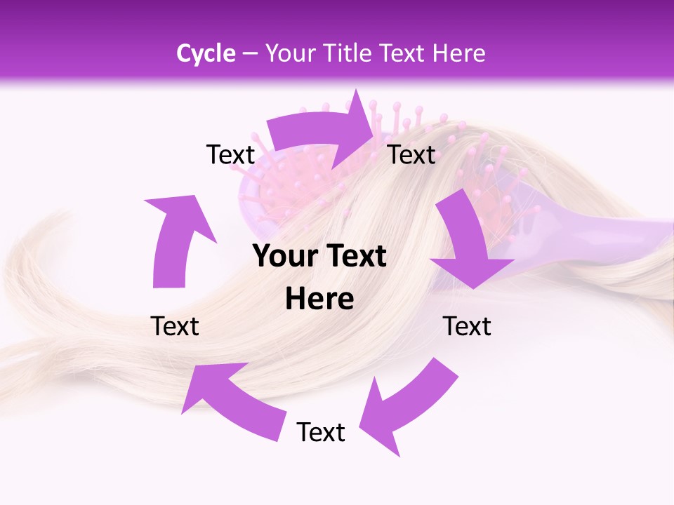 Texture Hairstyle Pink PowerPoint Template