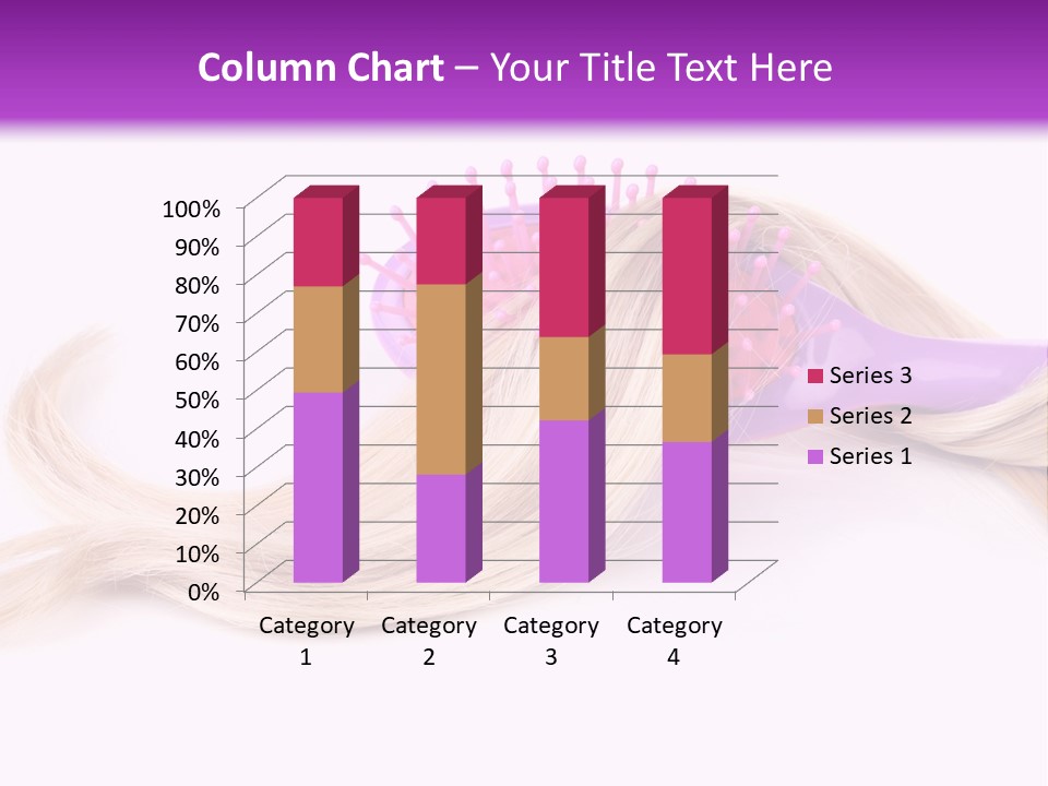 Texture Hairstyle Pink PowerPoint Template