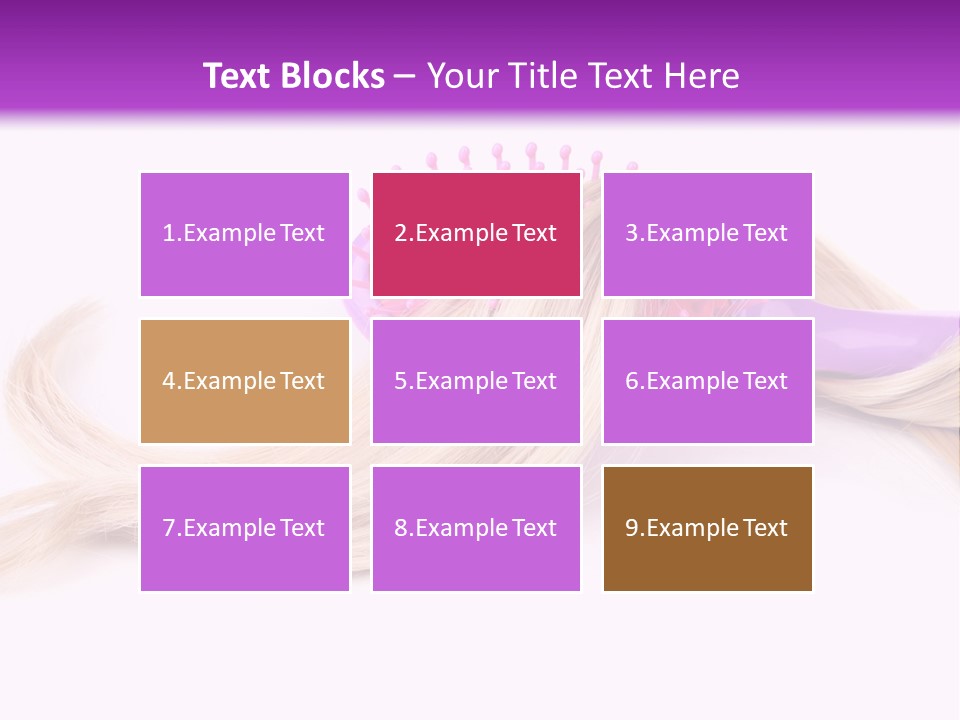 Texture Hairstyle Pink PowerPoint Template
