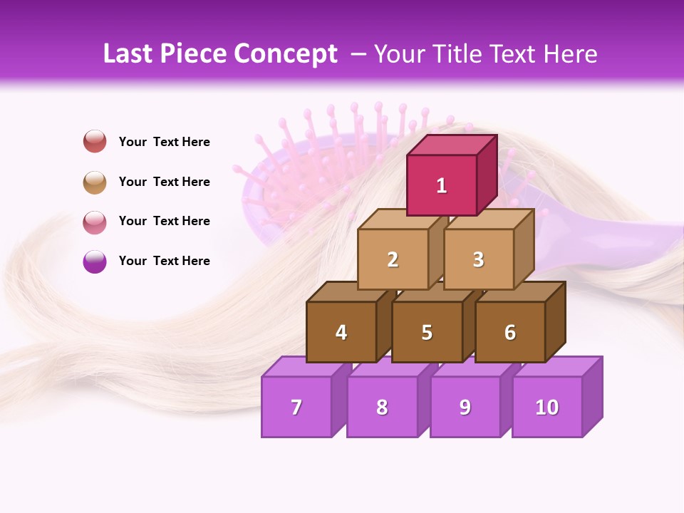 Texture Hairstyle Pink PowerPoint Template