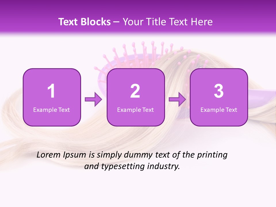 Texture Hairstyle Pink PowerPoint Template