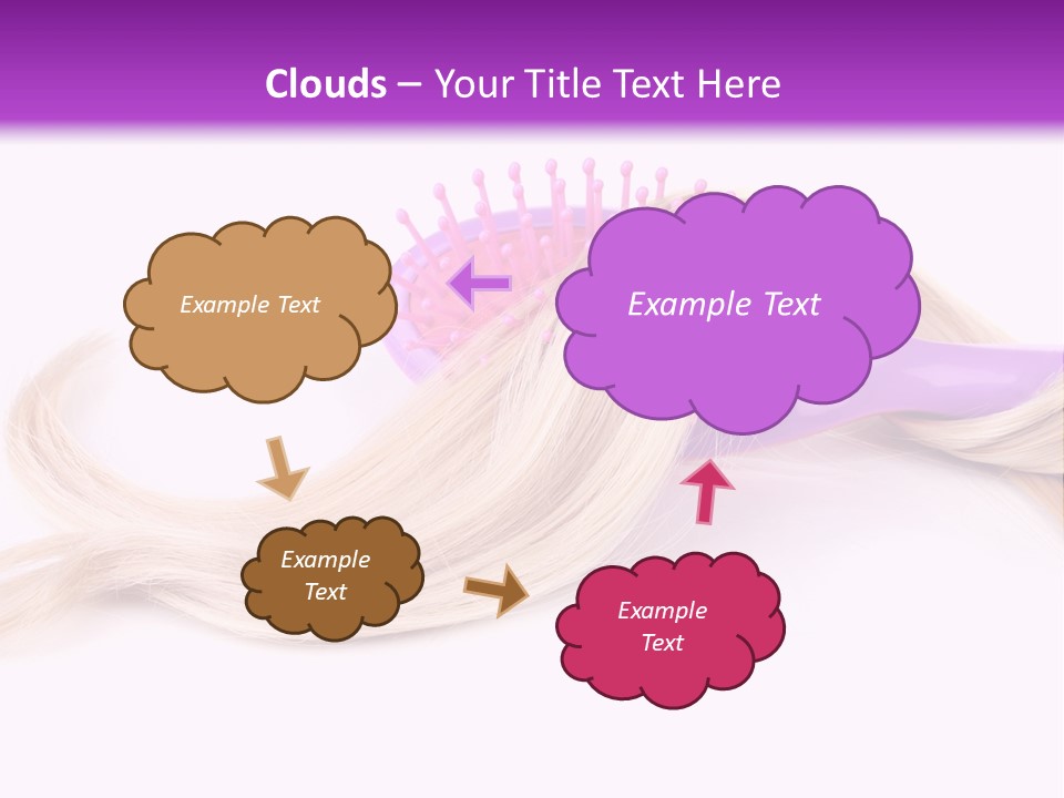 Texture Hairstyle Pink PowerPoint Template