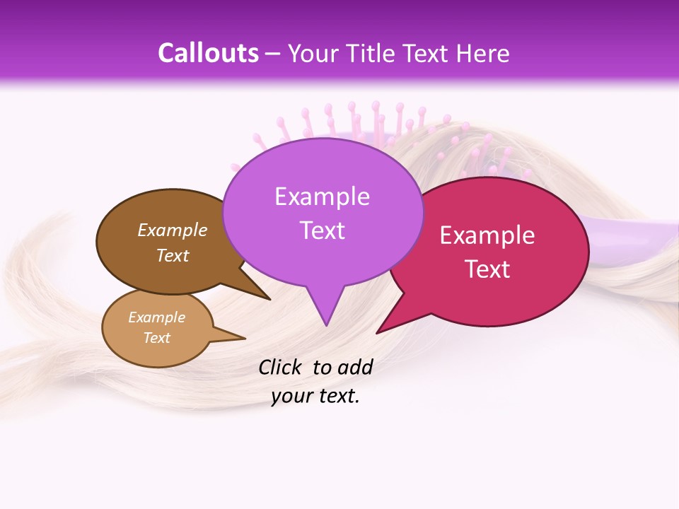 Texture Hairstyle Pink PowerPoint Template