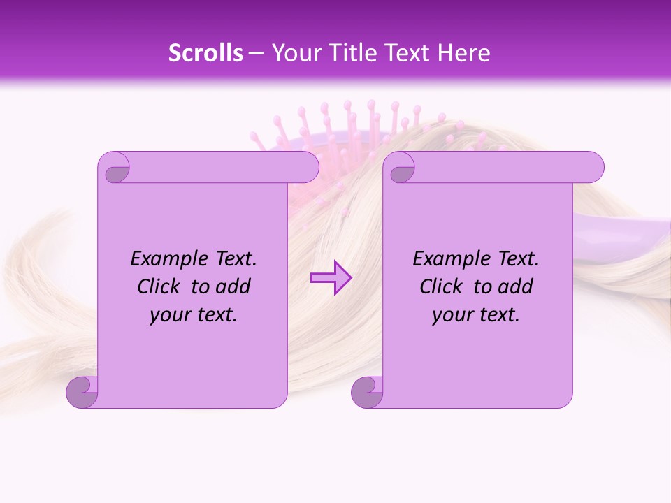 Texture Hairstyle Pink PowerPoint Template