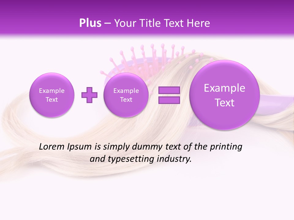 Texture Hairstyle Pink PowerPoint Template