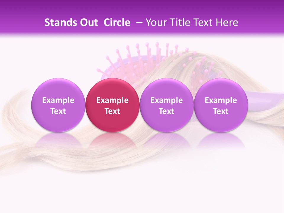 Texture Hairstyle Pink PowerPoint Template