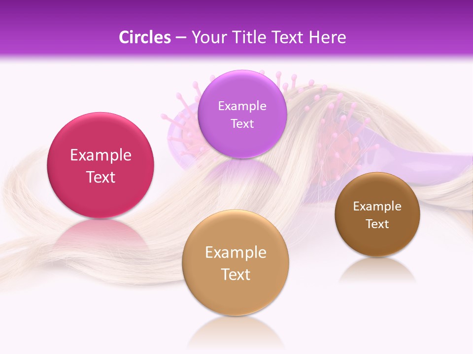 Texture Hairstyle Pink PowerPoint Template