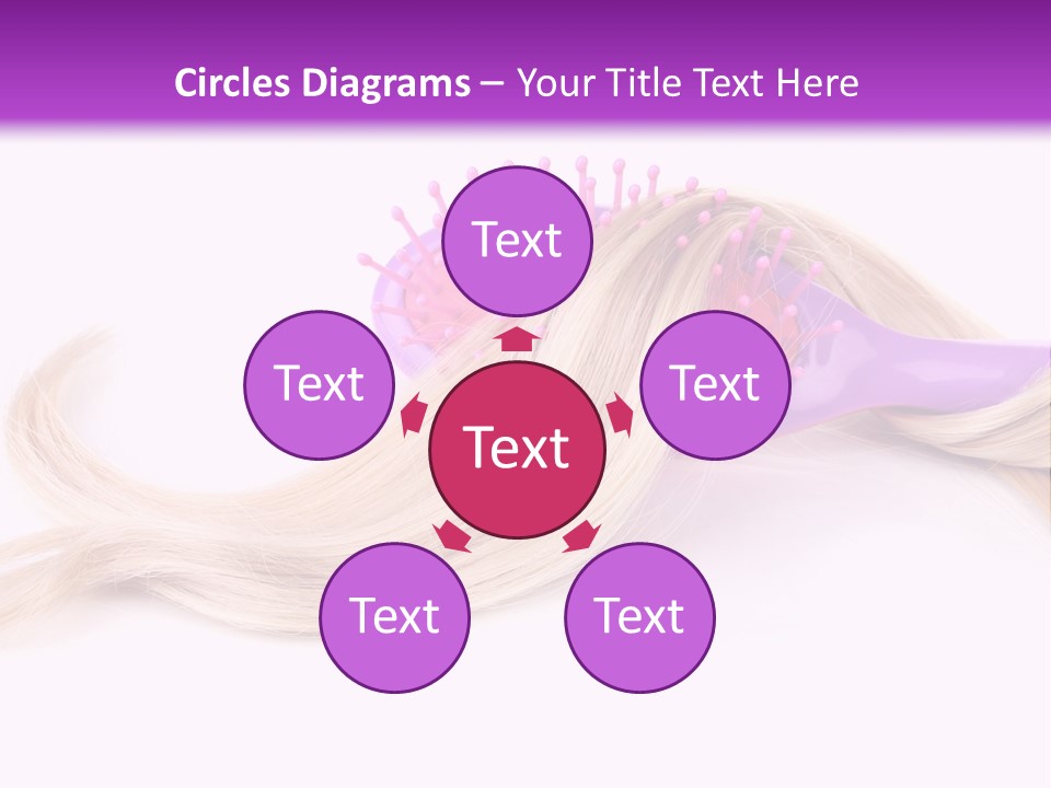Texture Hairstyle Pink PowerPoint Template