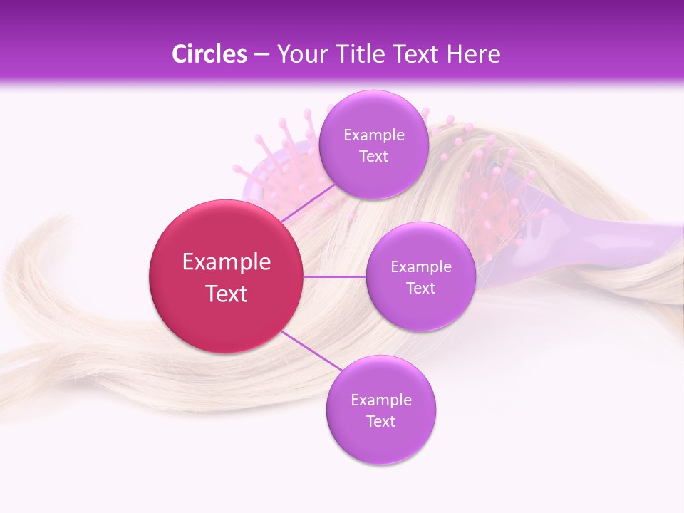 Texture Hairstyle Pink PowerPoint Template