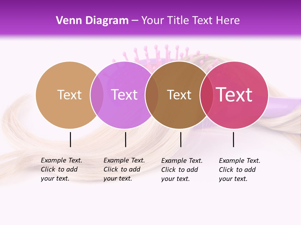 Texture Hairstyle Pink PowerPoint Template