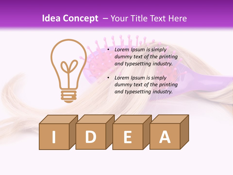 Texture Hairstyle Pink PowerPoint Template