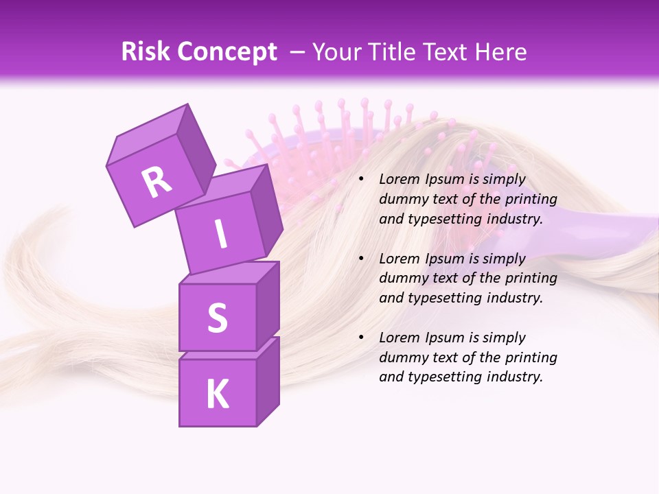 Texture Hairstyle Pink PowerPoint Template