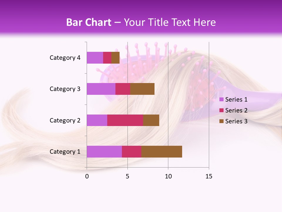 Texture Hairstyle Pink PowerPoint Template