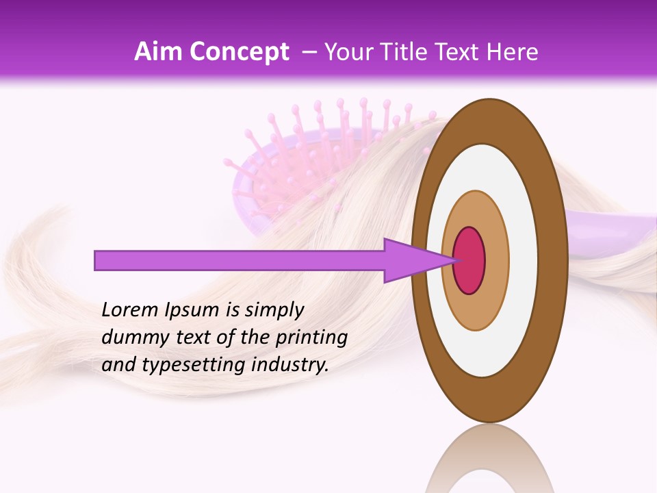 Texture Hairstyle Pink PowerPoint Template