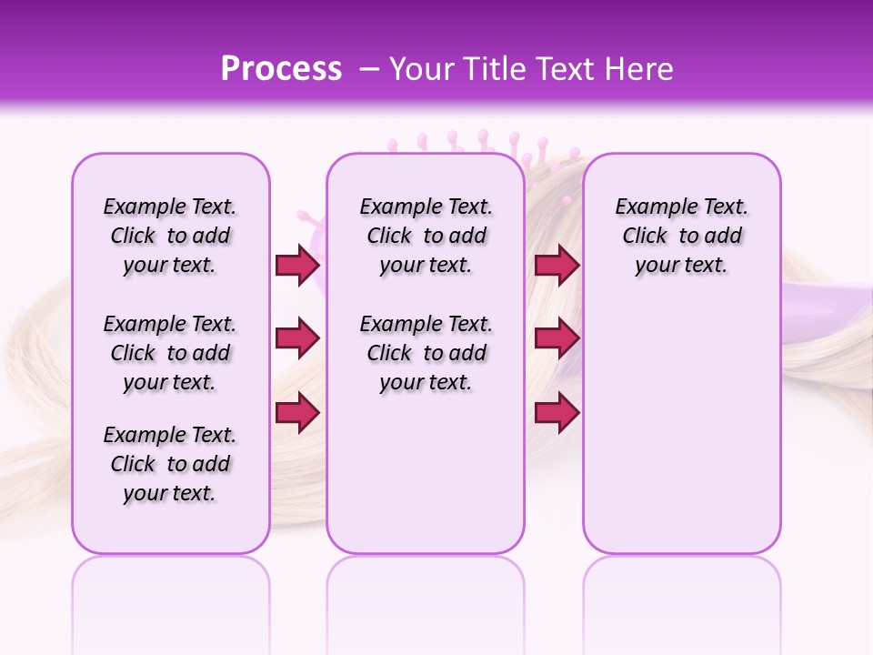 Texture Hairstyle Pink PowerPoint Template