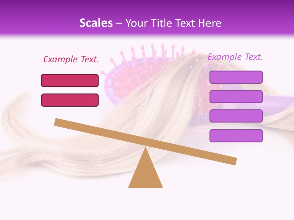 Texture Hairstyle Pink PowerPoint Template