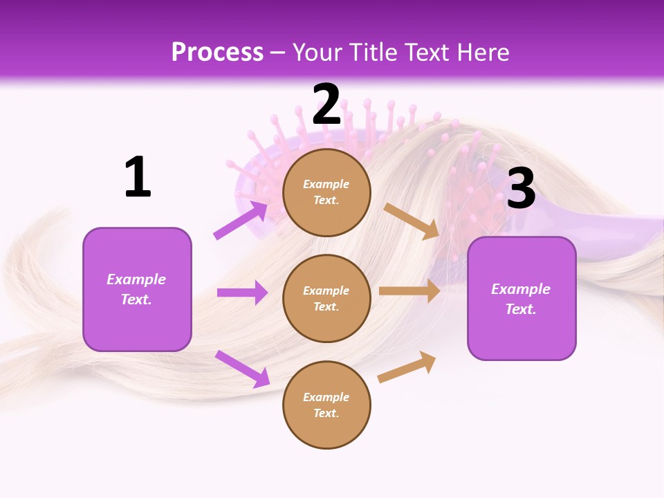 Texture Hairstyle Pink PowerPoint Template