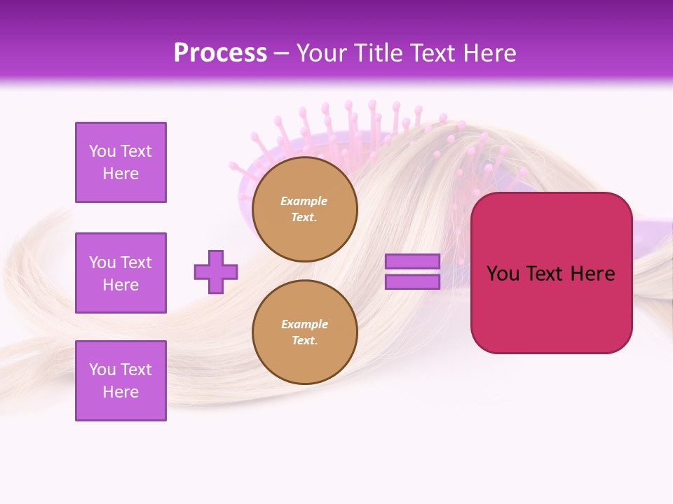Texture Hairstyle Pink PowerPoint Template