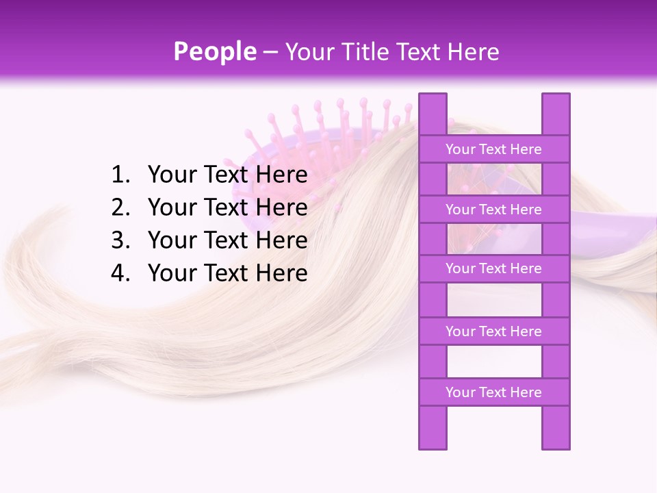 Texture Hairstyle Pink PowerPoint Template