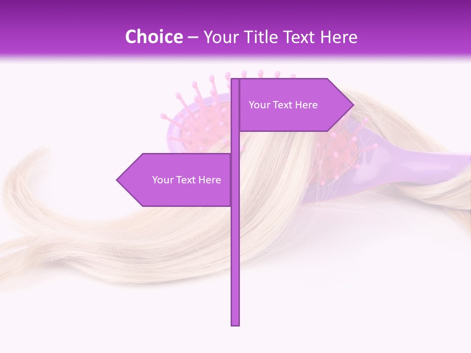 Texture Hairstyle Pink PowerPoint Template