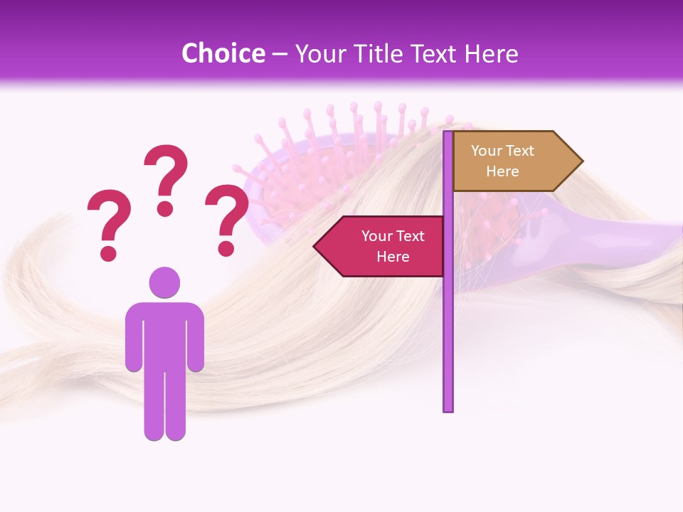Texture Hairstyle Pink PowerPoint Template