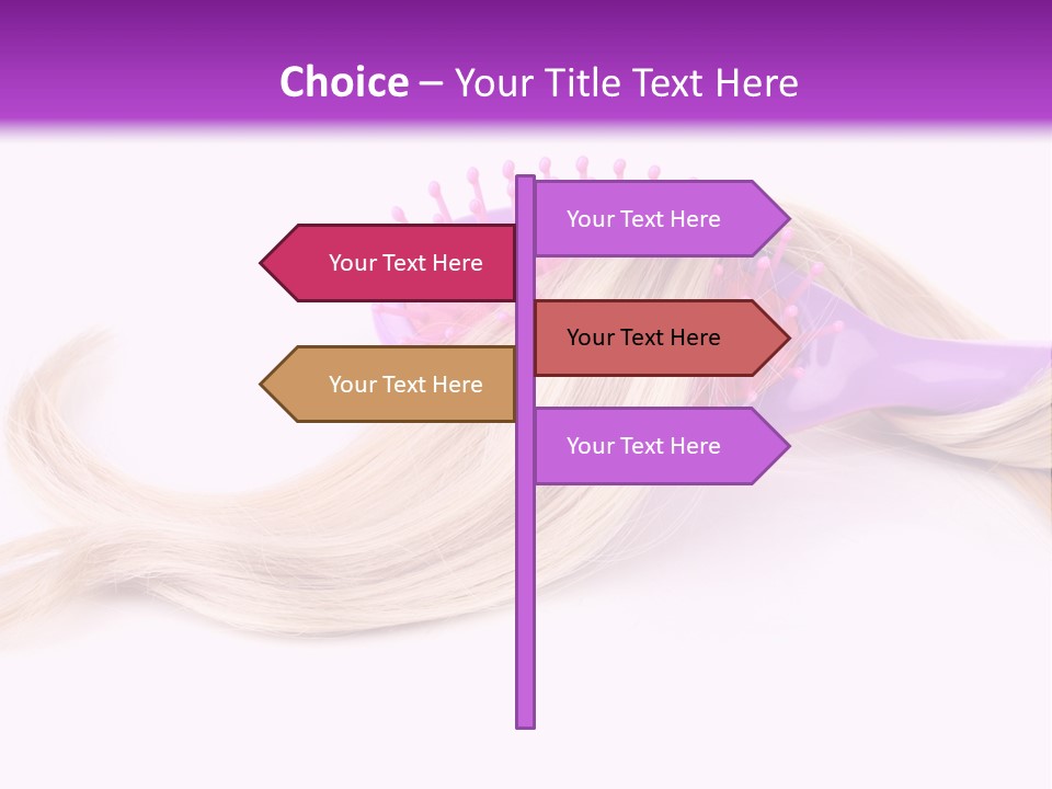 Texture Hairstyle Pink PowerPoint Template