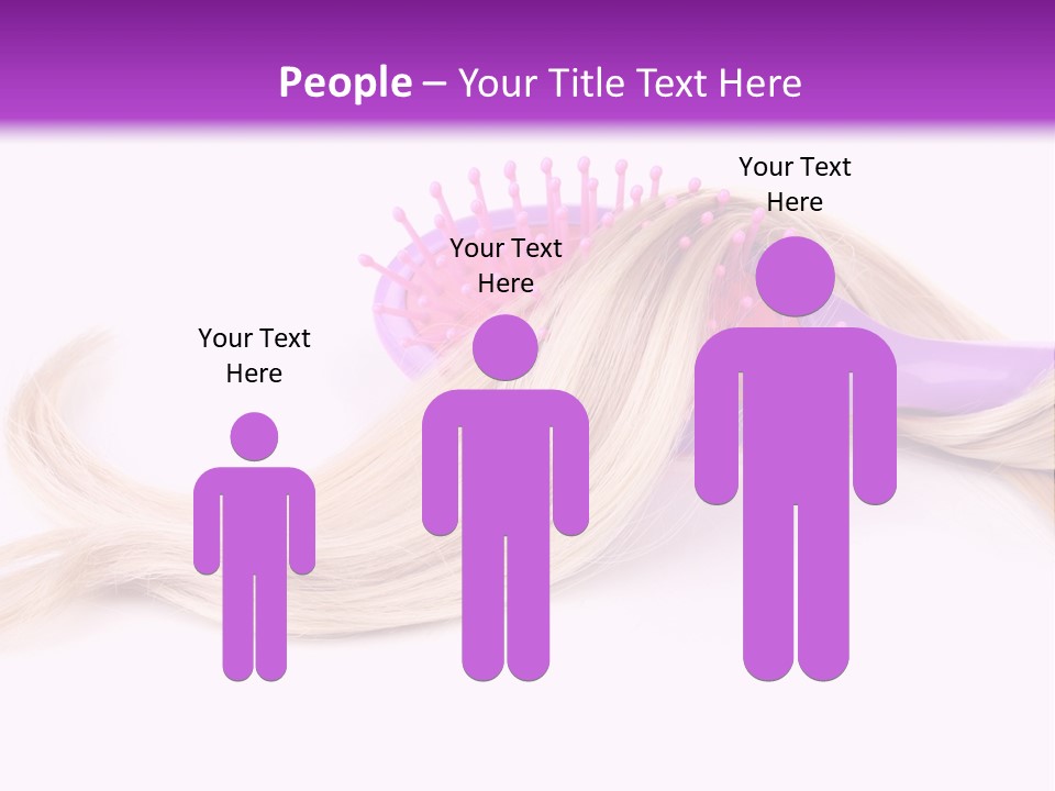 Texture Hairstyle Pink PowerPoint Template
