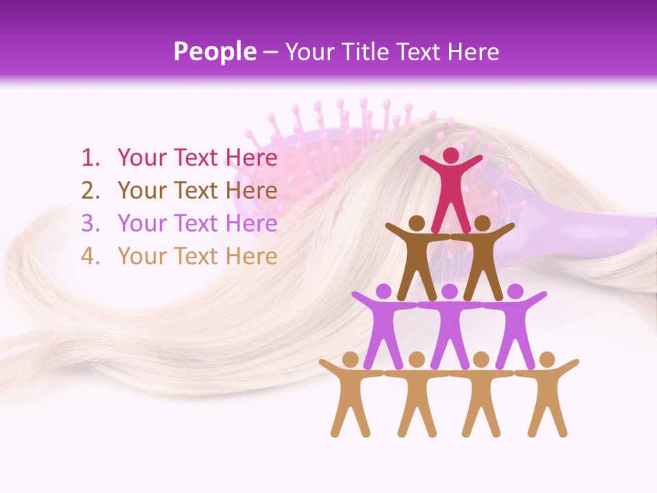 Texture Hairstyle Pink PowerPoint Template