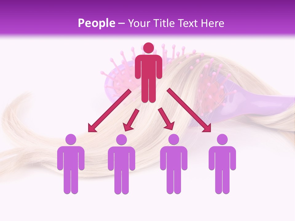 Texture Hairstyle Pink PowerPoint Template