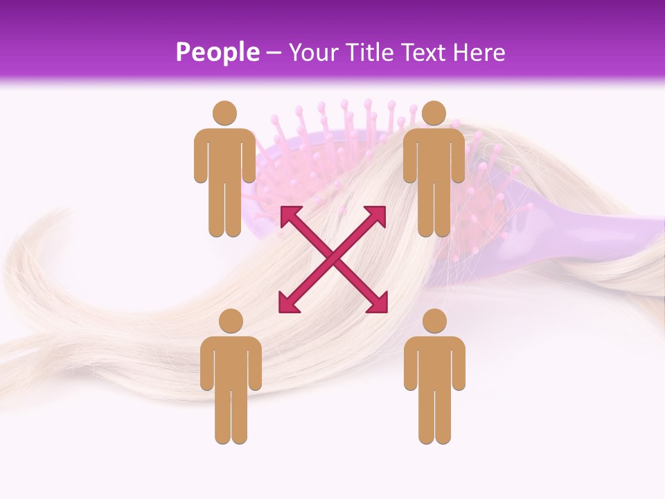 Texture Hairstyle Pink PowerPoint Template