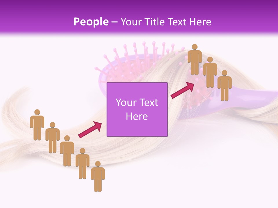 Texture Hairstyle Pink PowerPoint Template