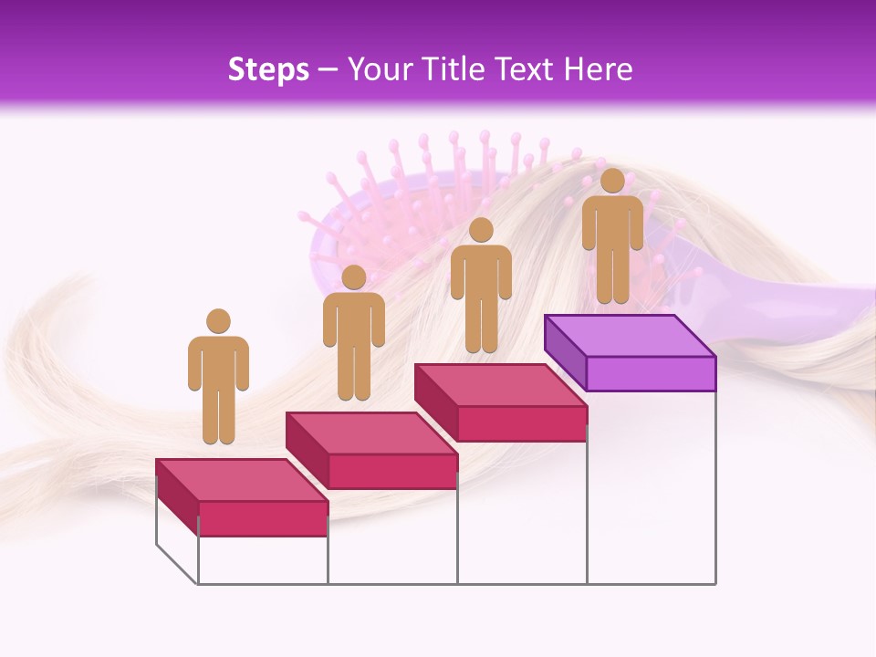 Texture Hairstyle Pink PowerPoint Template