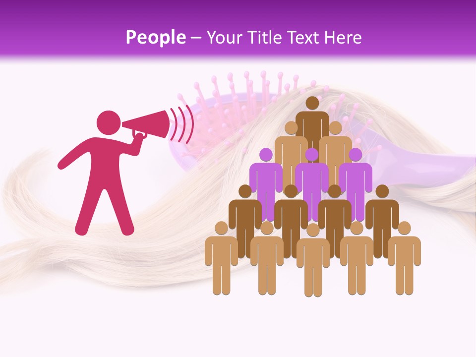 Texture Hairstyle Pink PowerPoint Template