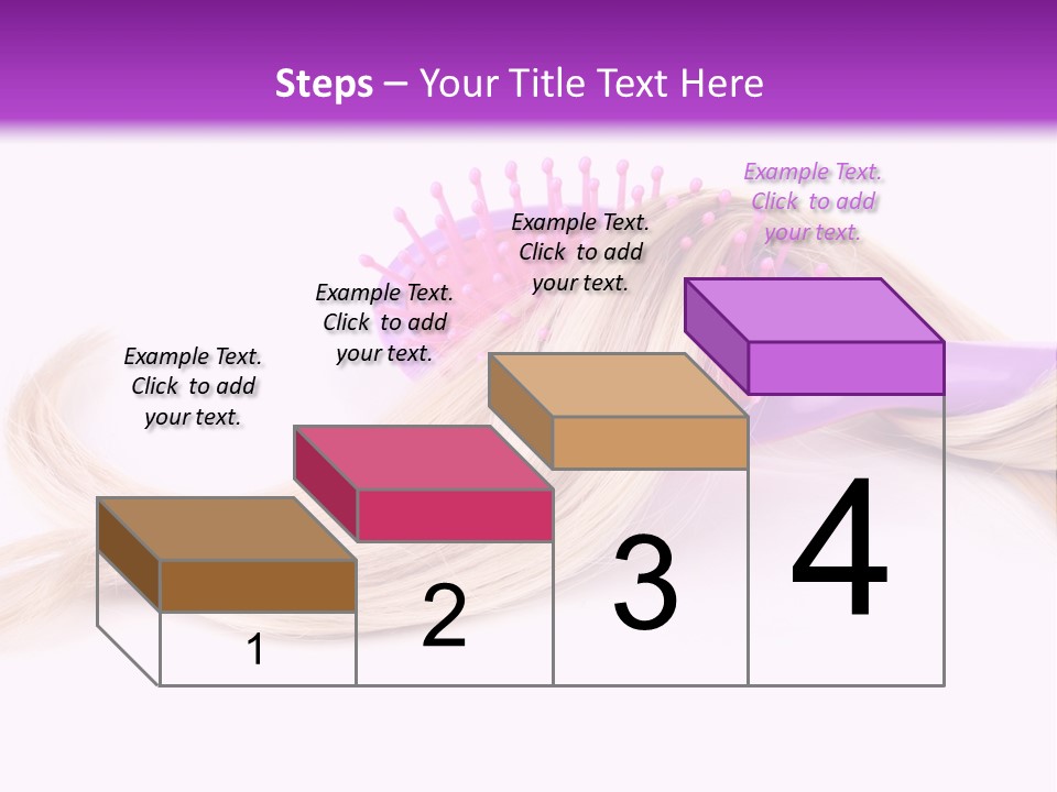 Texture Hairstyle Pink PowerPoint Template