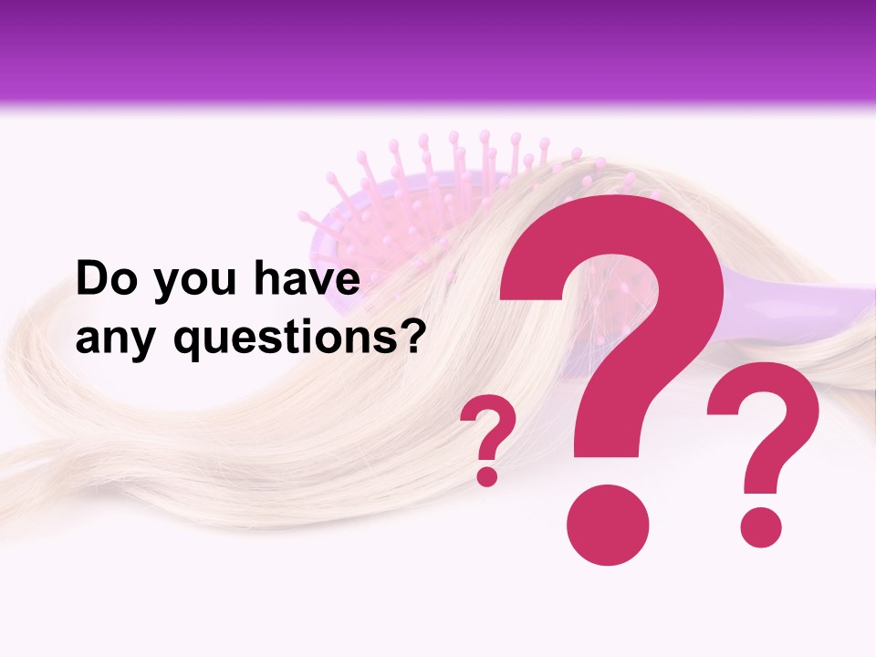 Texture Hairstyle Pink PowerPoint Template