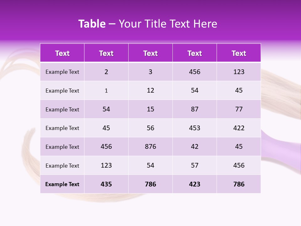 Purple Styling Shot PowerPoint Template
