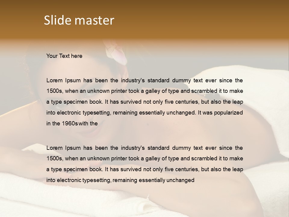 Attractive Salon Person PowerPoint Template