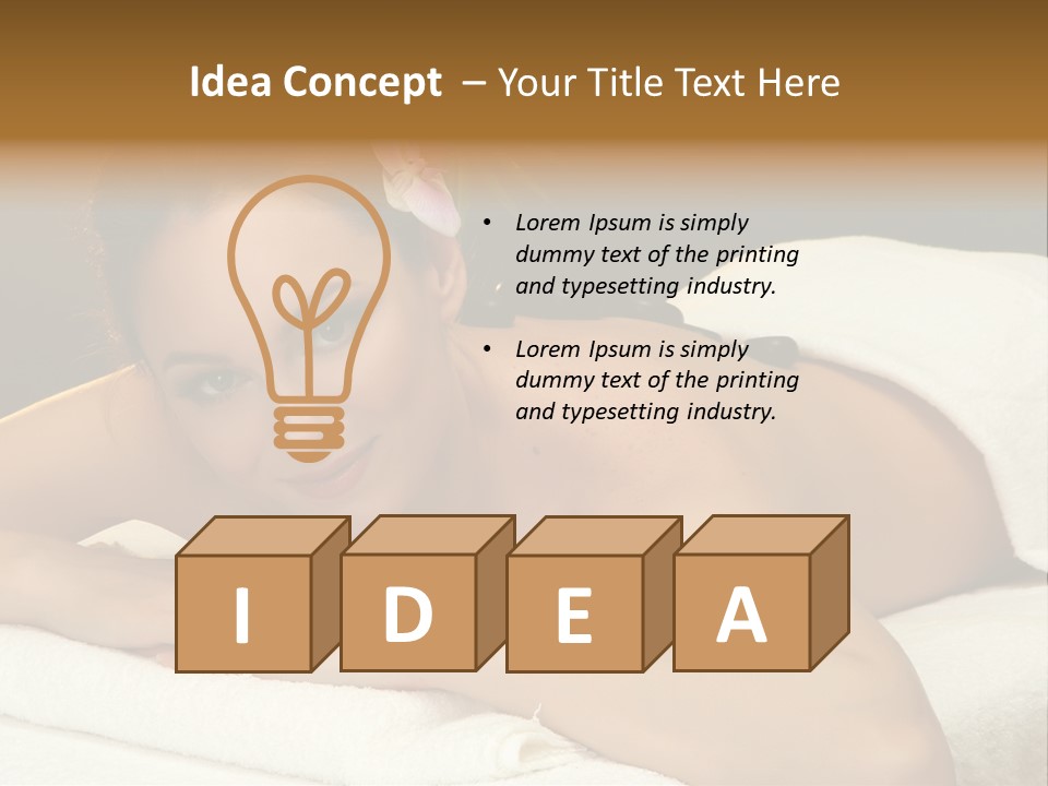 Attractive Salon Person PowerPoint Template