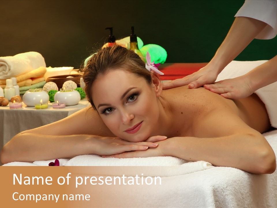 Young Spa Girl PowerPoint Template