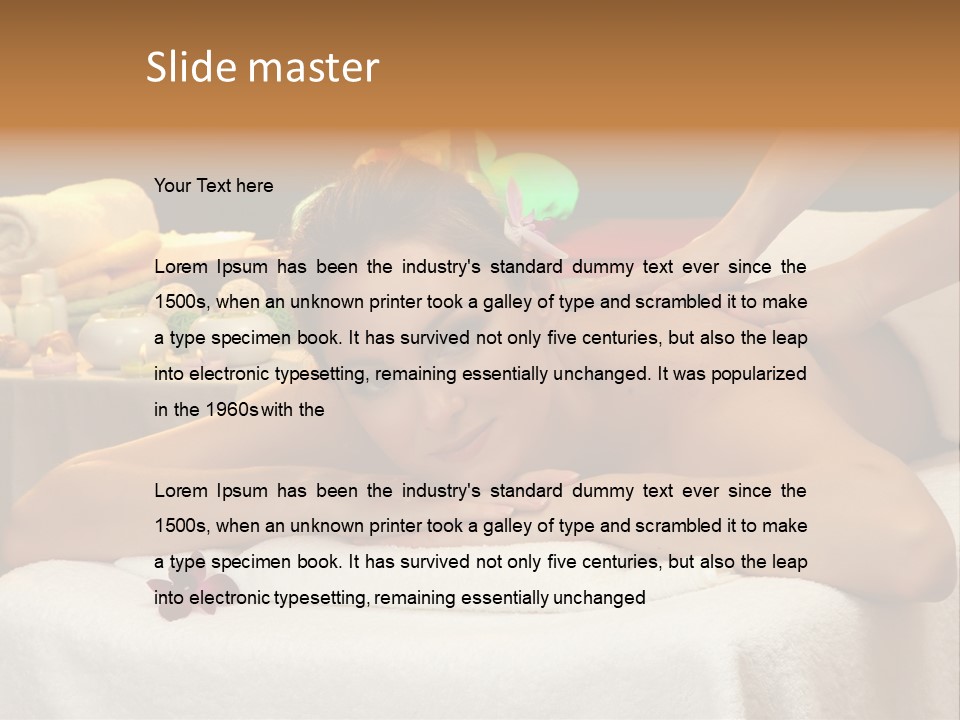 Young Spa Girl PowerPoint Template