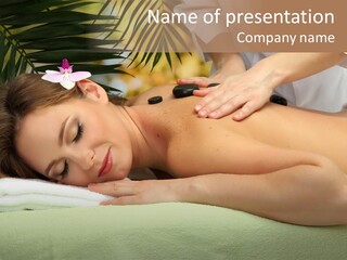 Caucasian Pampering Beautiful PowerPoint Template