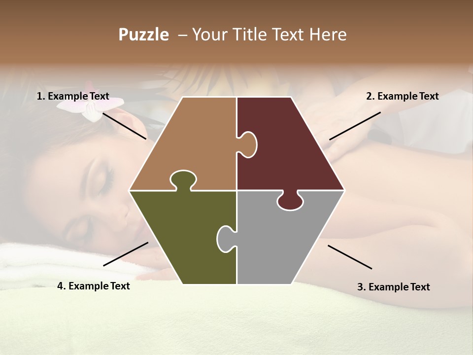 Caucasian Pampering Beautiful PowerPoint Template