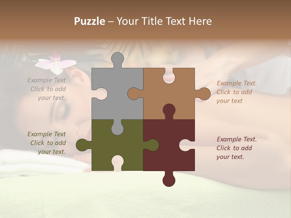Caucasian Pampering Beautiful PowerPoint Template