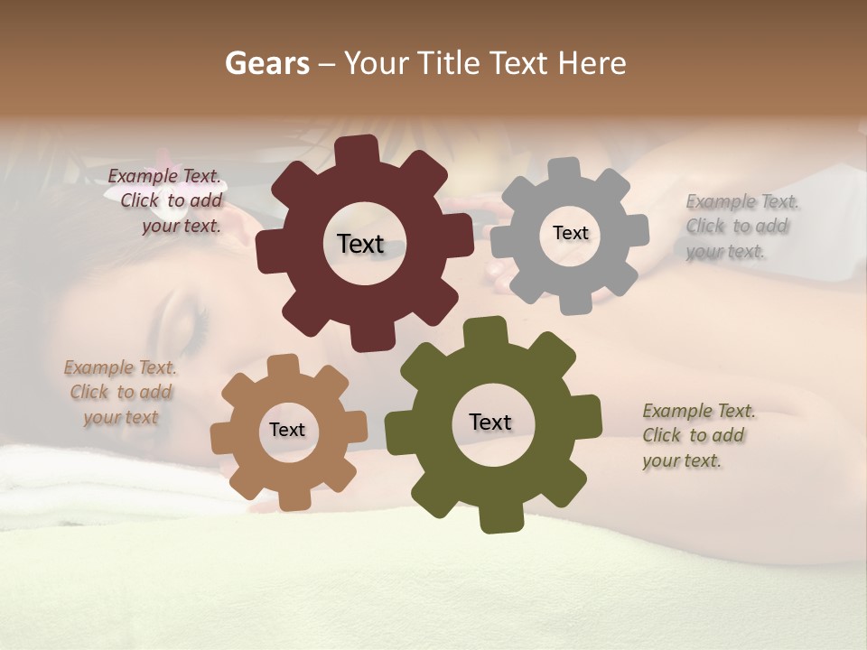 Caucasian Pampering Beautiful PowerPoint Template