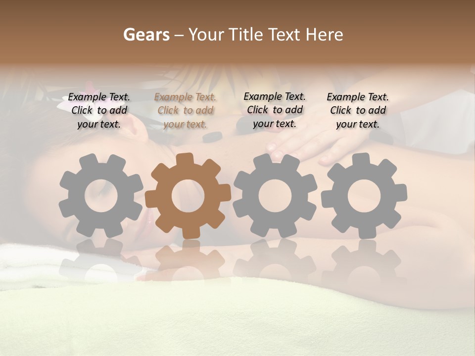 Caucasian Pampering Beautiful PowerPoint Template