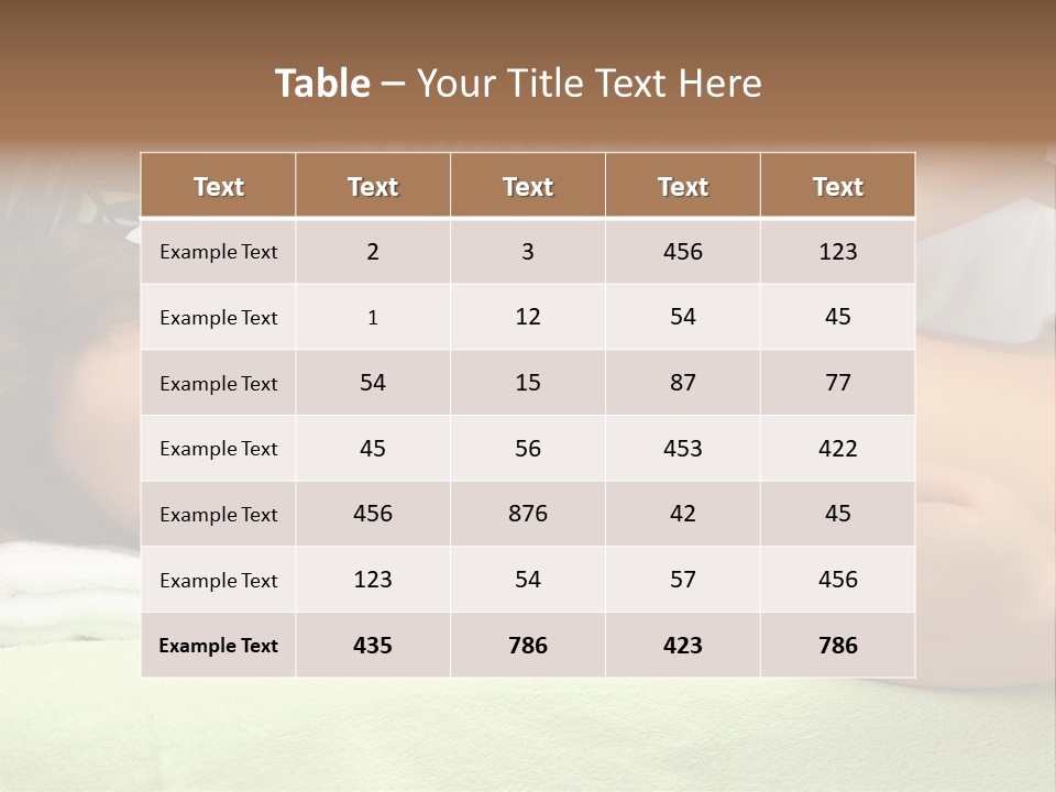 Caucasian Pampering Beautiful PowerPoint Template