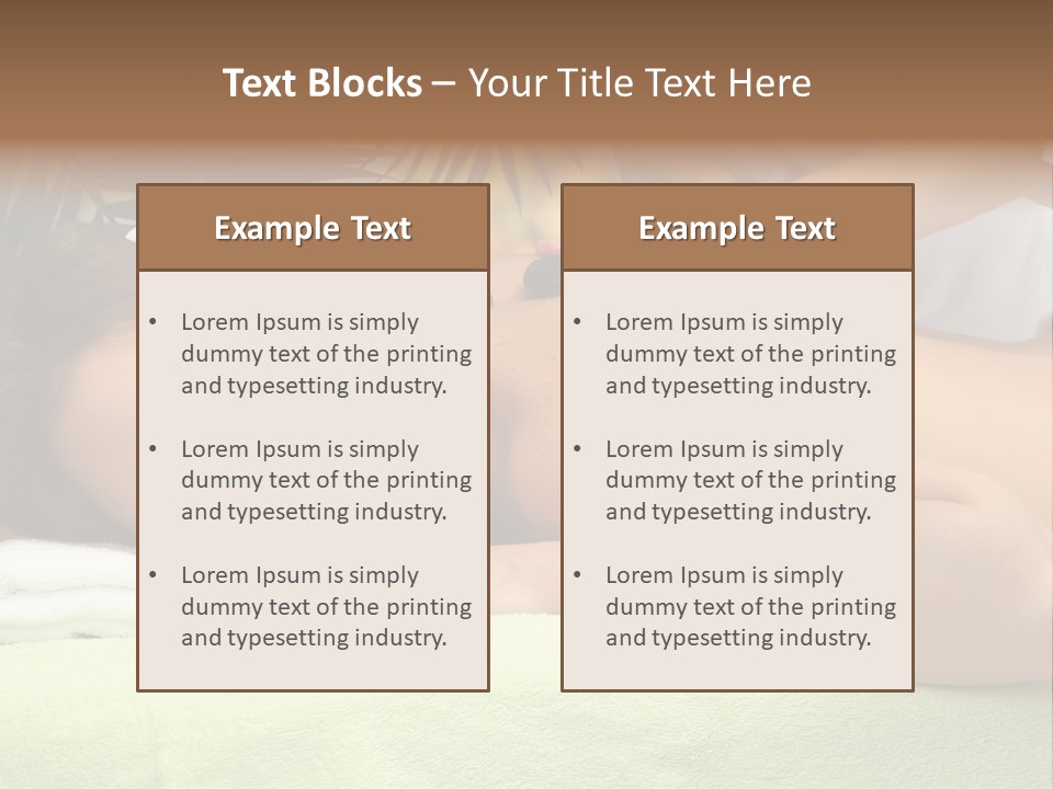 Caucasian Pampering Beautiful PowerPoint Template