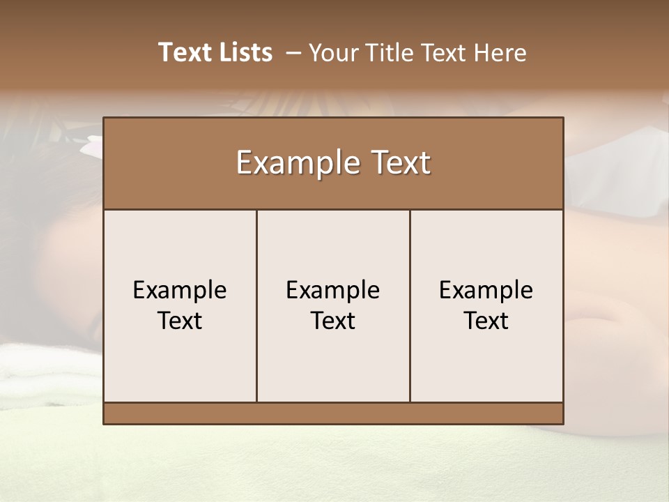 Caucasian Pampering Beautiful PowerPoint Template